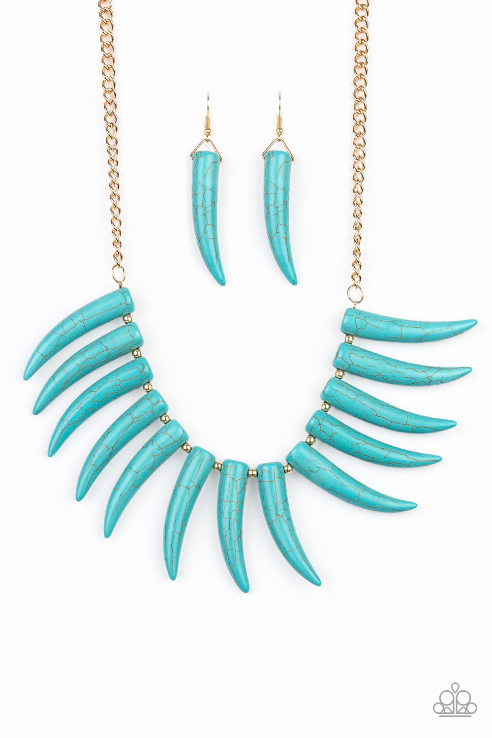 Tusk Tundra - Blue necklace 929