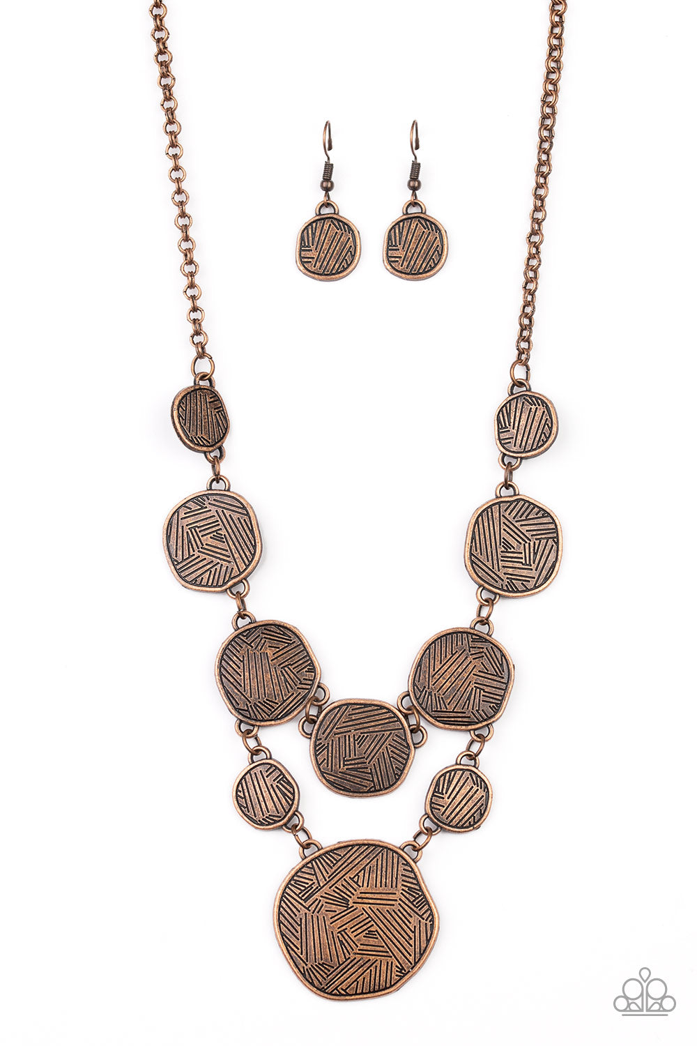Metallic Patchwork - Copper necklace 1962