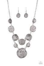 Load image into Gallery viewer, Metallic Patchwork - Silver necklace 1558
