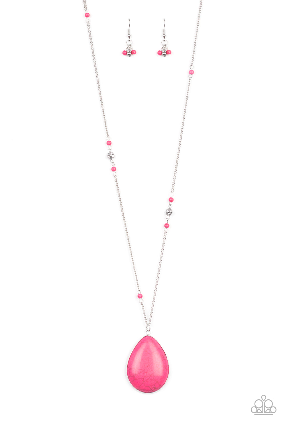 Desert Meadow - pink necklace 711