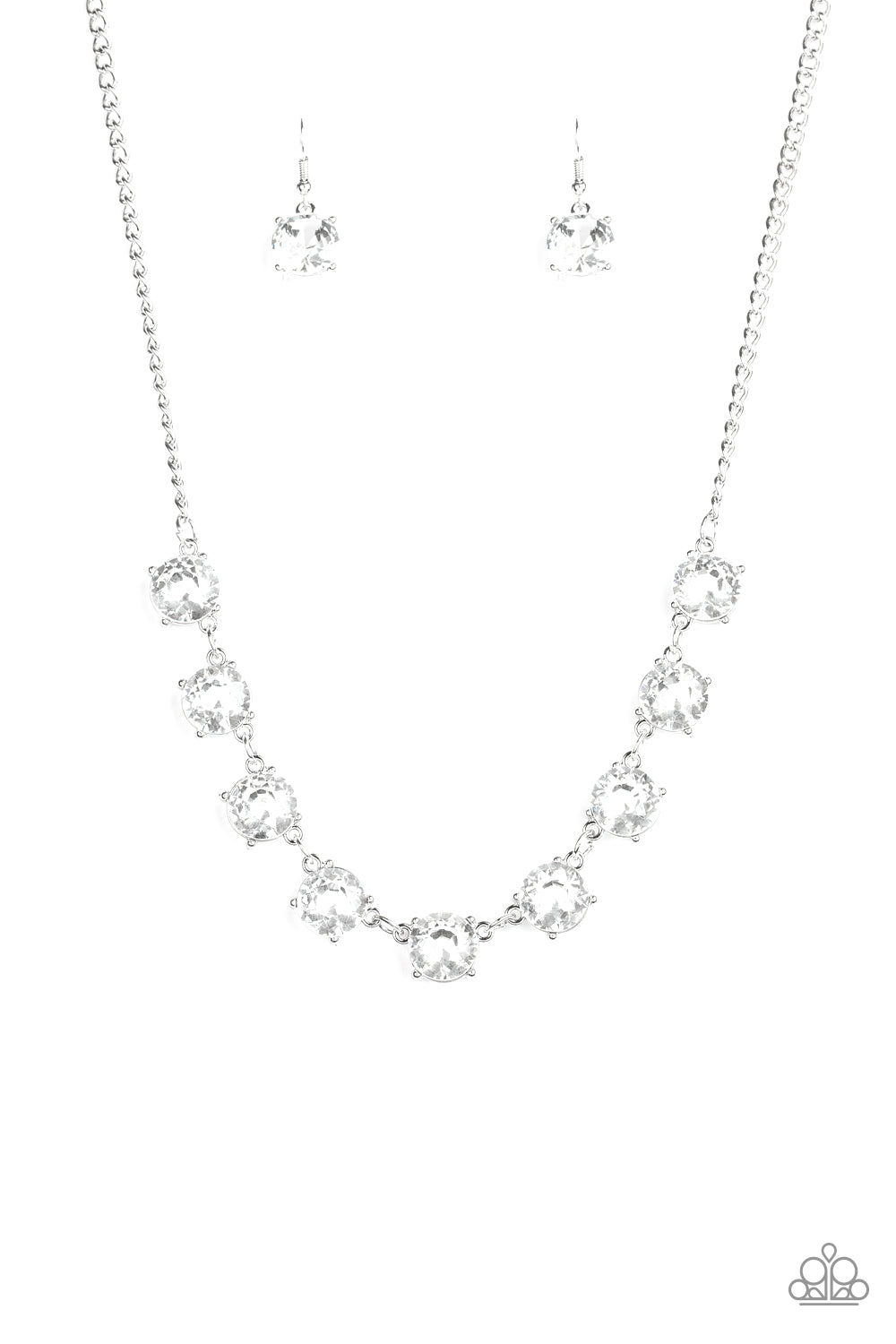 Iridescent Icing - white necklace 805