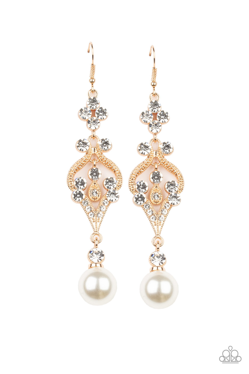 Elegantly Extravagant - gold earring 833