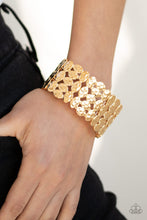 Load image into Gallery viewer, Tectonic Texture - gold bracelet 700
