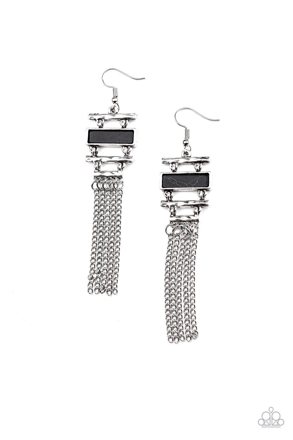 Stone Dwellings - Black earring 889