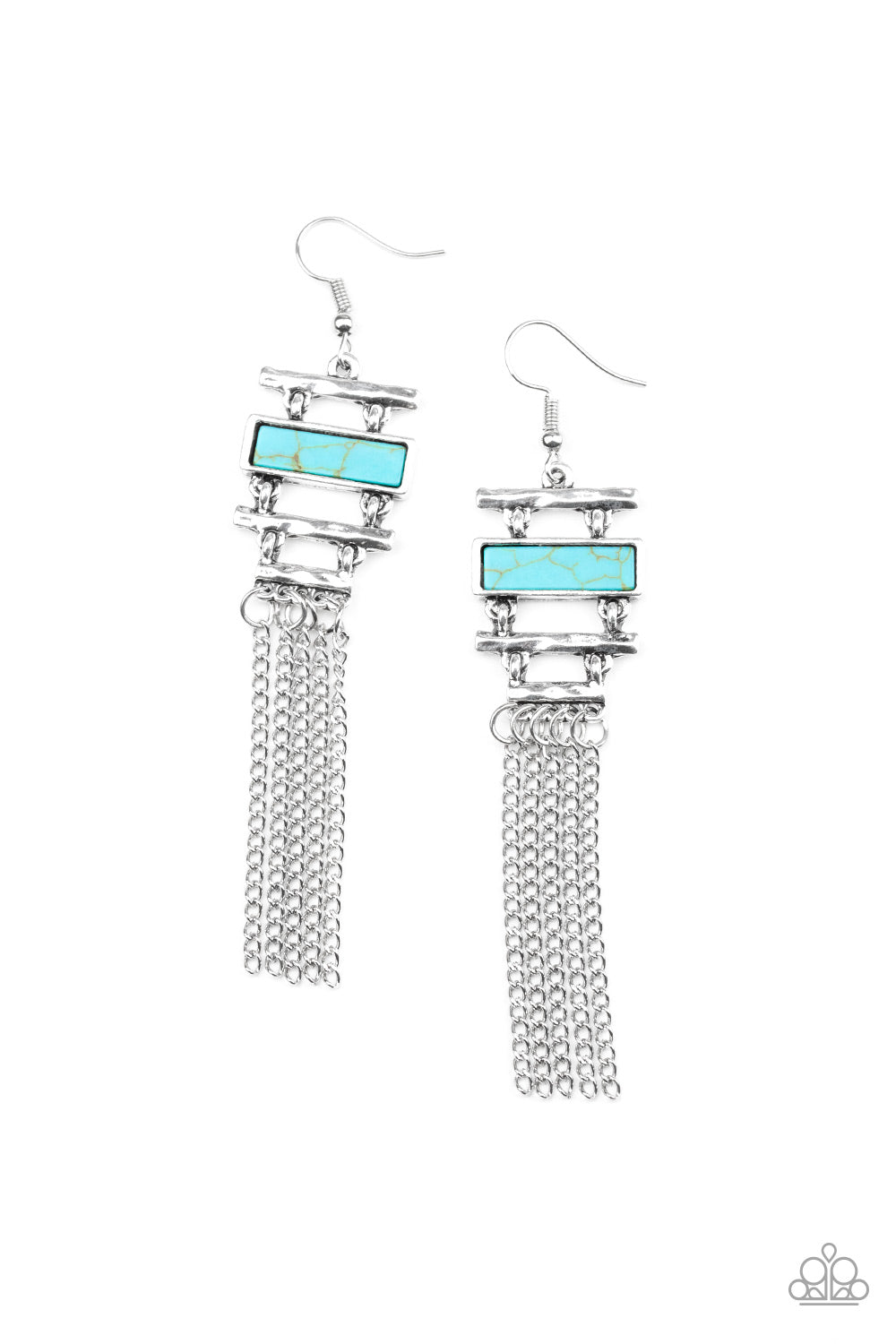 Stone Dwellings - blue earring 844