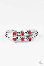 Load image into Gallery viewer, Tribal Triad - red cuff bracelet E097
