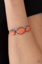 Load image into Gallery viewer, Stone Solace - Orange cuff bracelet 1533
