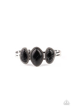 Load image into Gallery viewer, Stone Shrine - Black cuff bracelet F070
