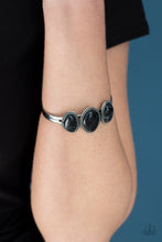 Load image into Gallery viewer, Stone Shrine - Black cuff bracelet F070
