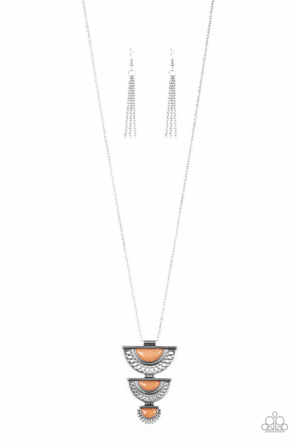 Serene Sheen - orange necklace 765