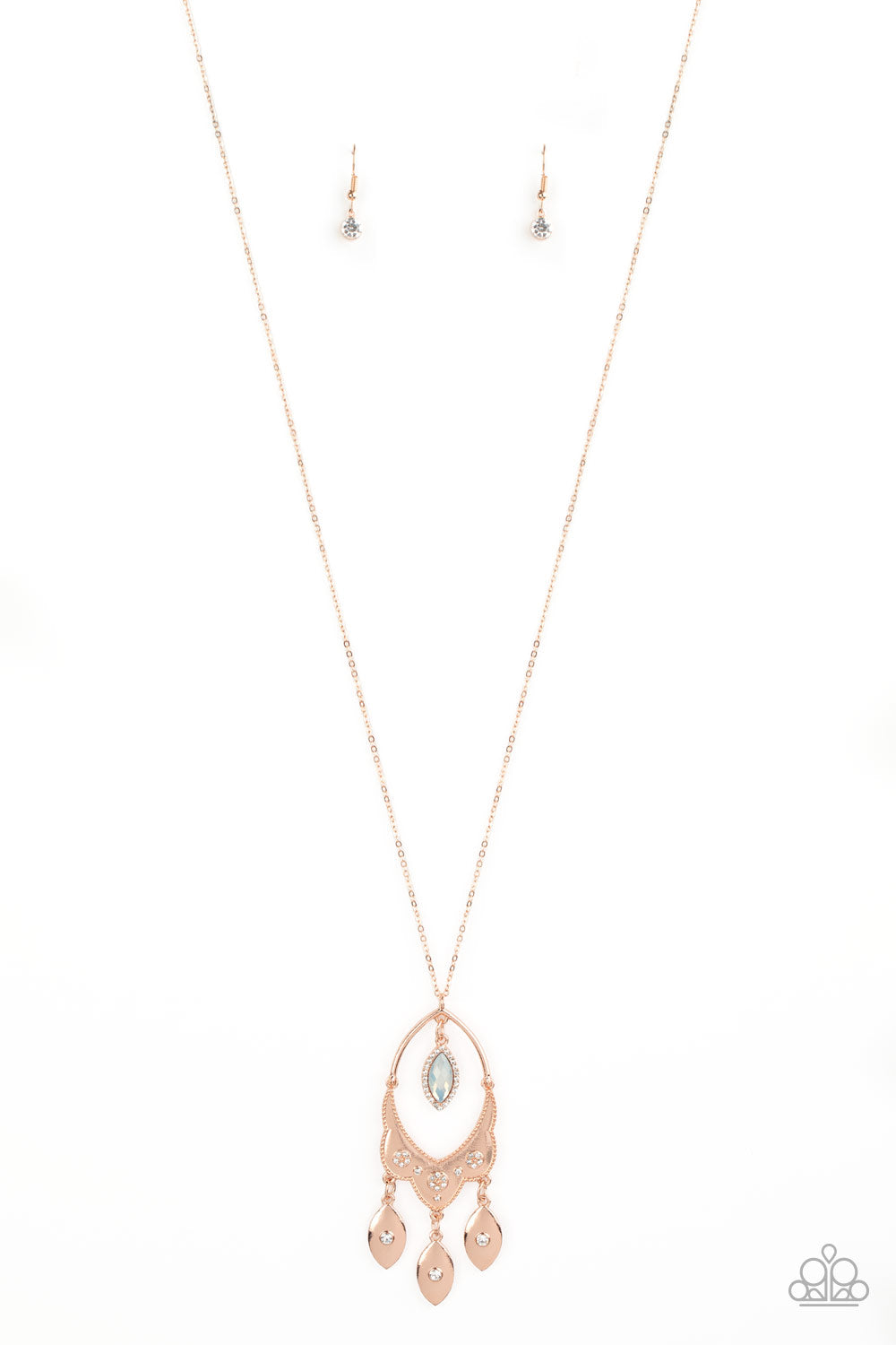 Royal Iridescence - rose gold necklace 791