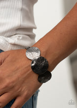 Load image into Gallery viewer, Urban Aftershock - black cuff bracelet E097
