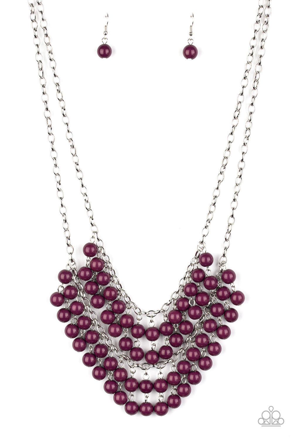 Bubbly Boardwalk - Purple necklace 880