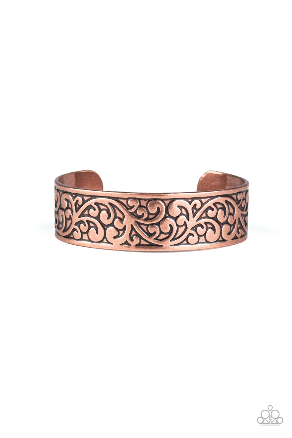 Read The VINE Print - Copper cuff bracelet 541