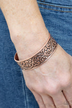 Load image into Gallery viewer, Read The VINE Print - Copper cuff bracelet 541
