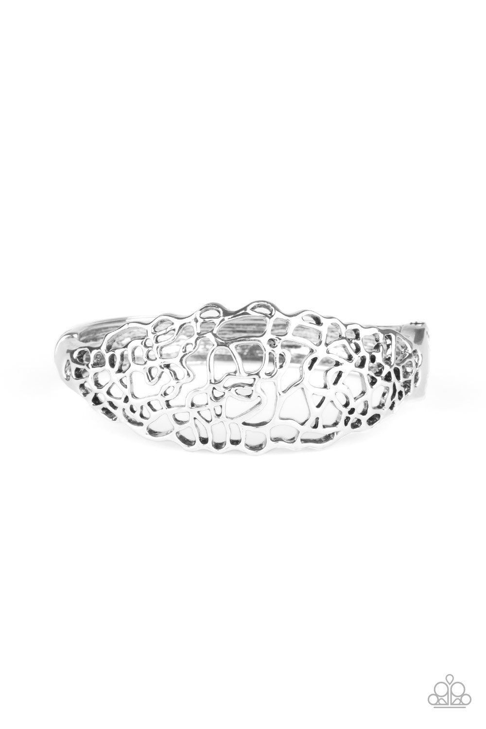 Airy Asymmetry - Silver hinge bracelet 1566