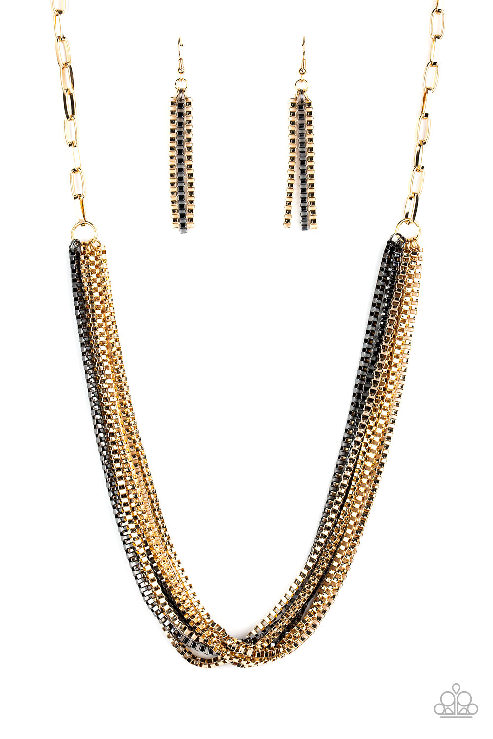Beat Box Queen - gold necklace 833