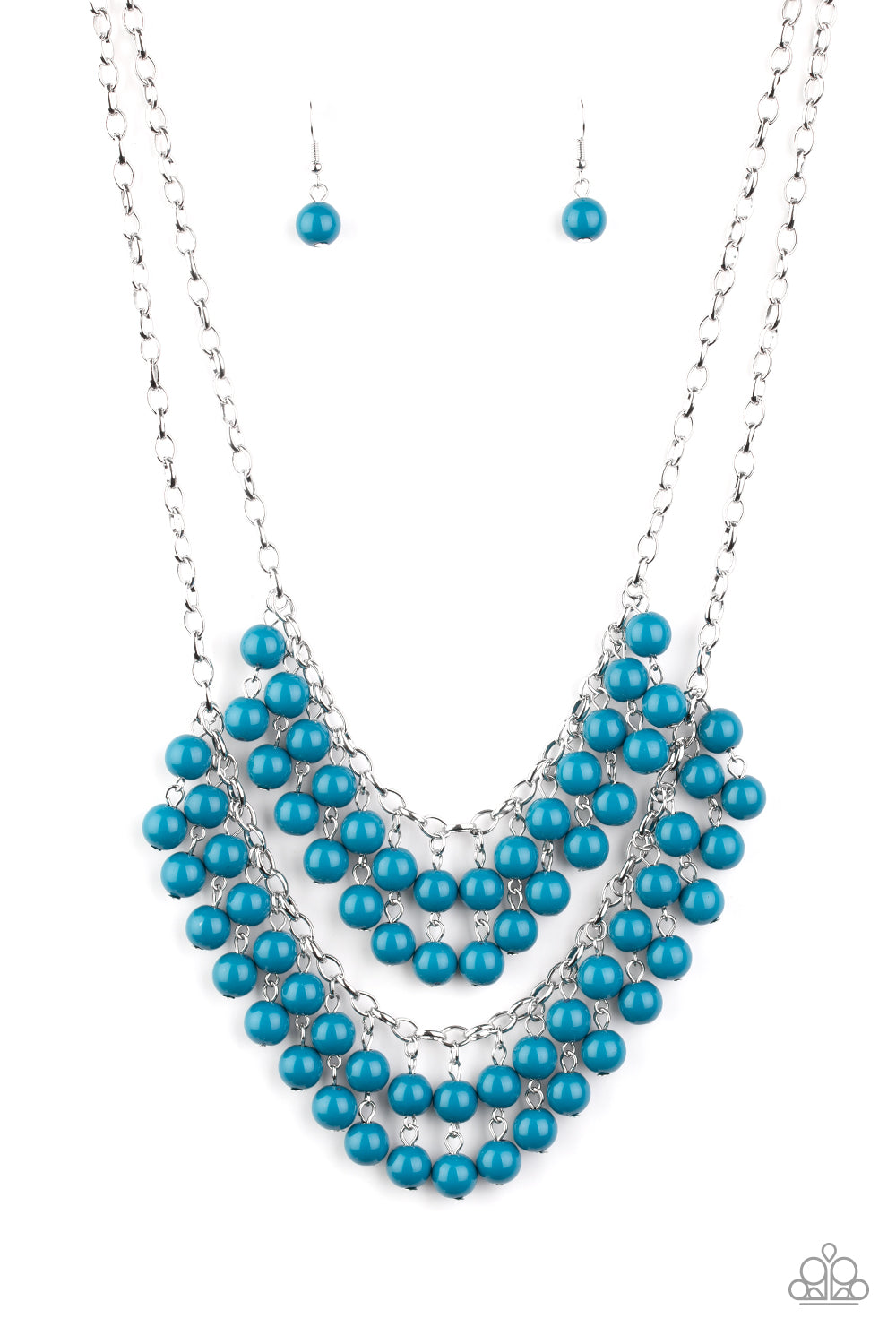Bubbly Boardwalk - Blue necklace 987