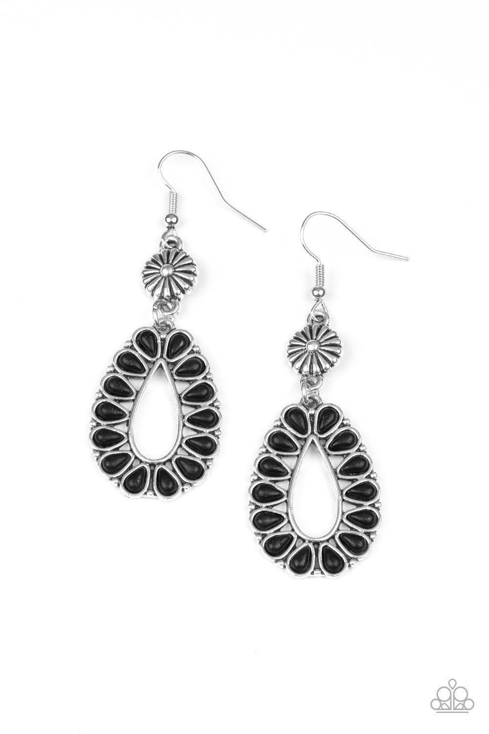 Stone Orchard - Black earring 861