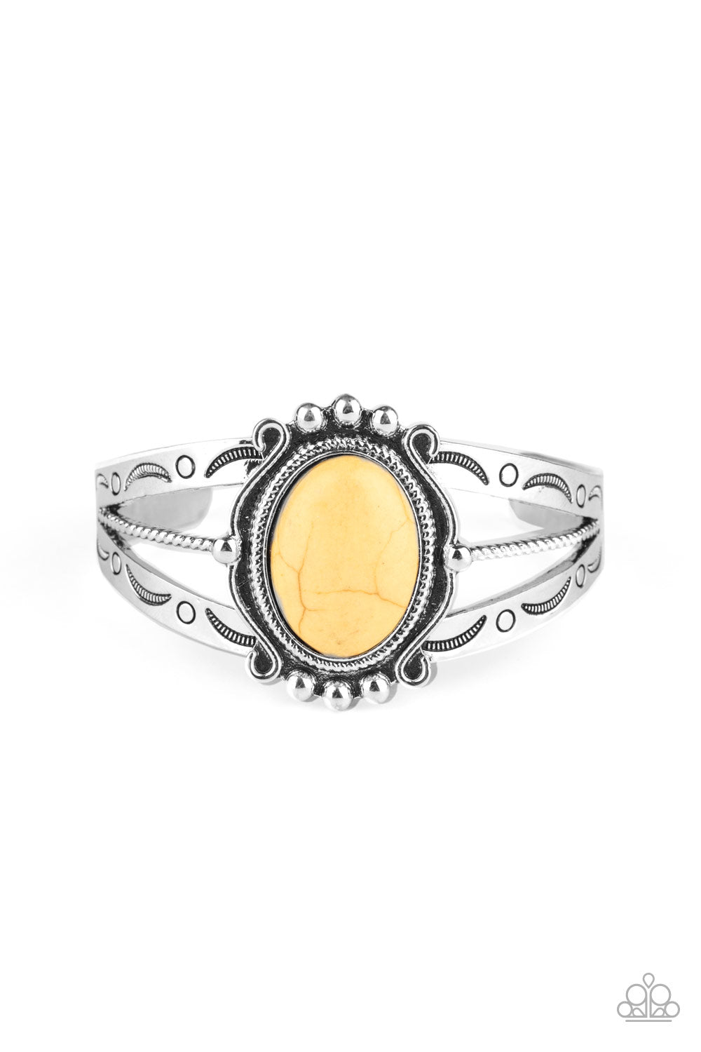 Very TERRA-torial - Yellow cuff bracelet 2105