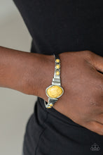 Load image into Gallery viewer, Spirit Guide - Yellow cuff bracelet 816

