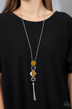 Load image into Gallery viewer, STRIPE Up a Conversation - Yellow necklace 892
