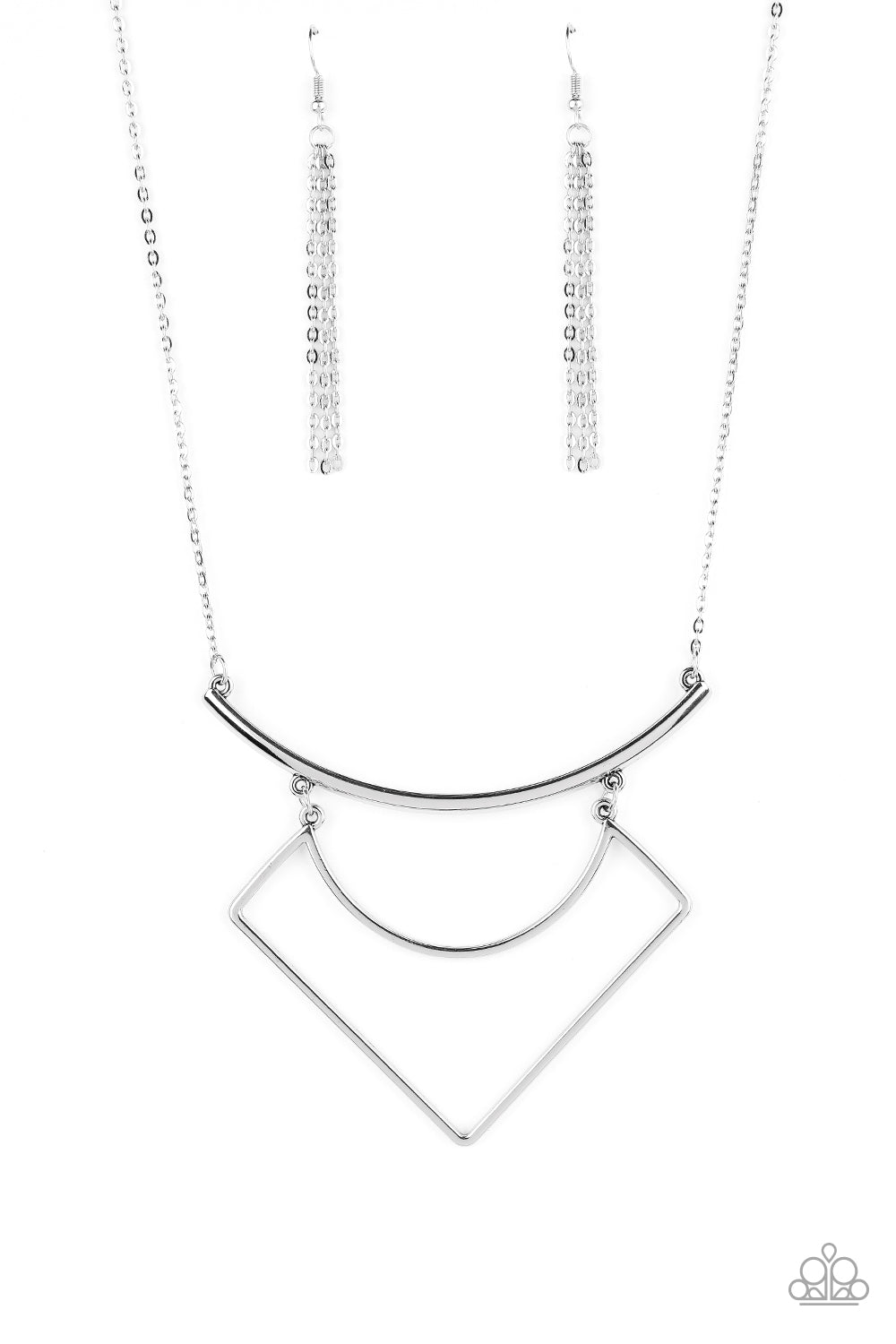 Egyptian Edge - Silver necklace 984