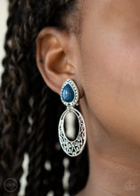 Load image into Gallery viewer, Exotic Escape - Blue clip-on earring 1519
