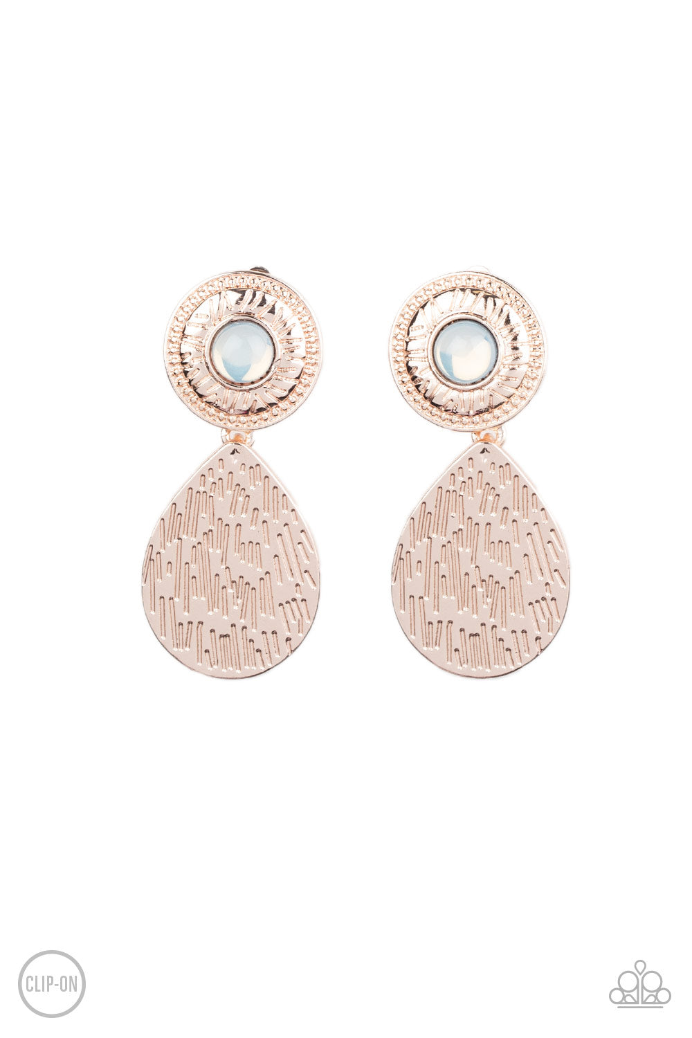 Emblazoned Edge - Rose Gold clip-on earring 1576