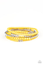 Load image into Gallery viewer, Stacked Showcase - Yellow bracelet B037
