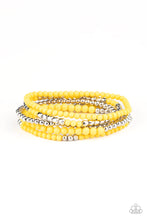 Load image into Gallery viewer, Stacked Showcase - Yellow bracelet B037

