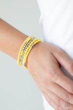 Load image into Gallery viewer, Stacked Showcase - Yellow bracelet B037
