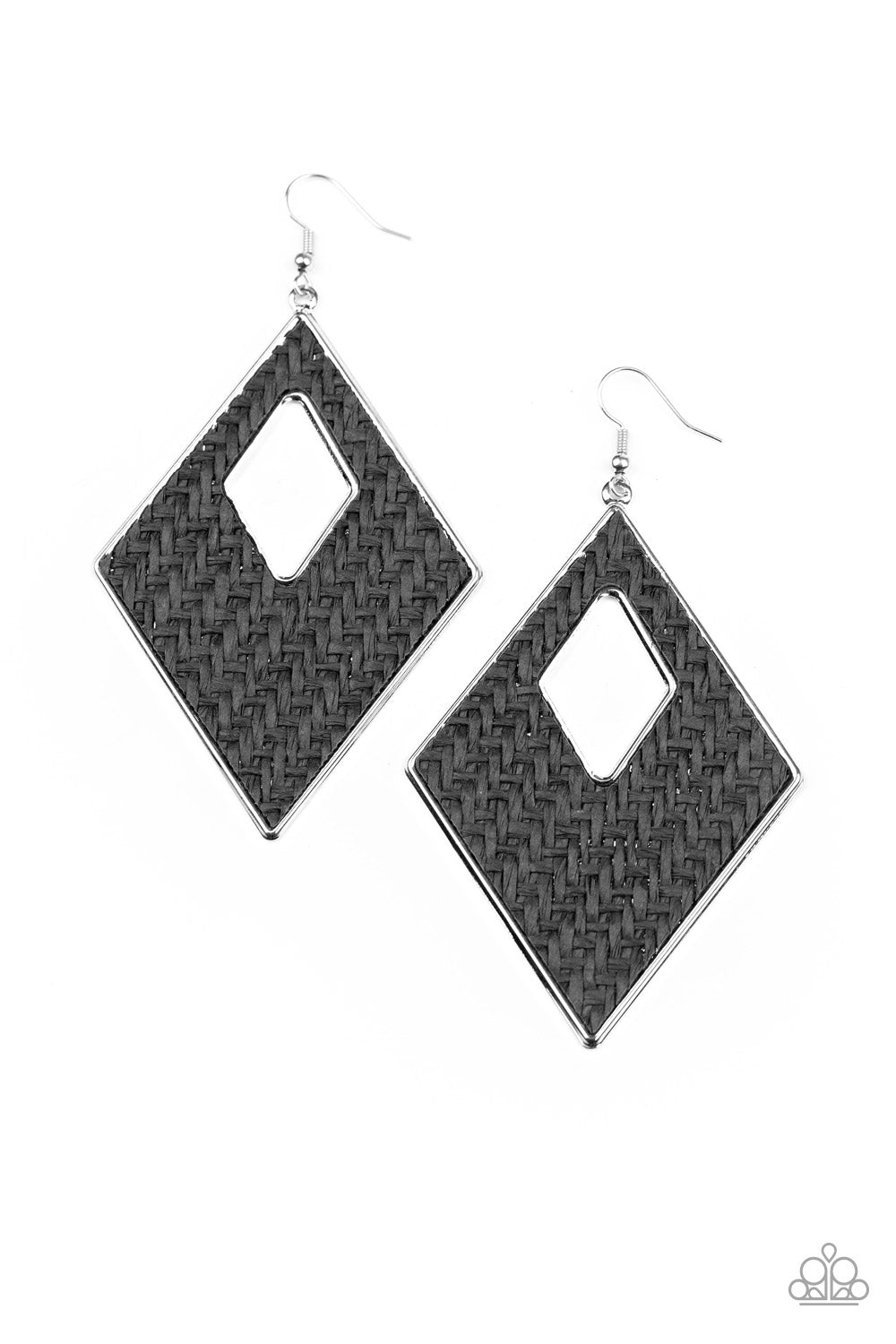 Woven Wanderer - Black earring 1727