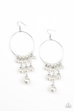 Load image into Gallery viewer, Working The Room - White hoop earring 1955
