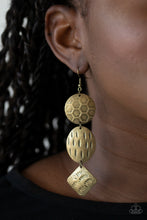 Load image into Gallery viewer, Mixed Movement - Brass earring 942
