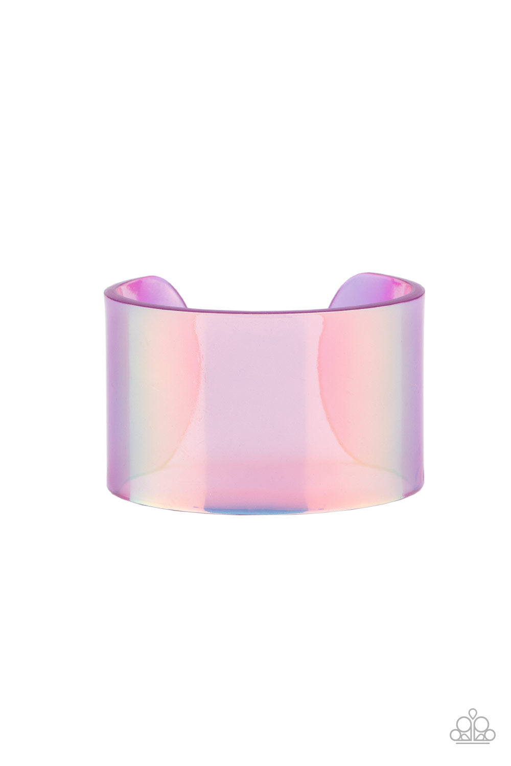 Holographic Aura - Purple cuff bracelet C011