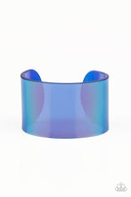 Load image into Gallery viewer, Holographic Aura - Blue cuff bracelet 520
