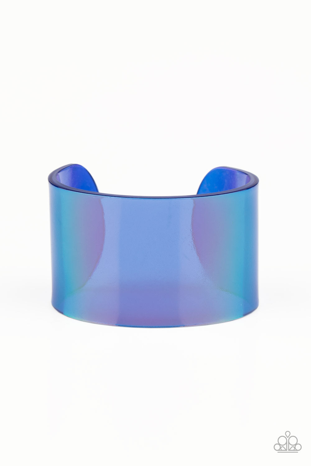 Holographic Aura - Blue cuff bracelet 520