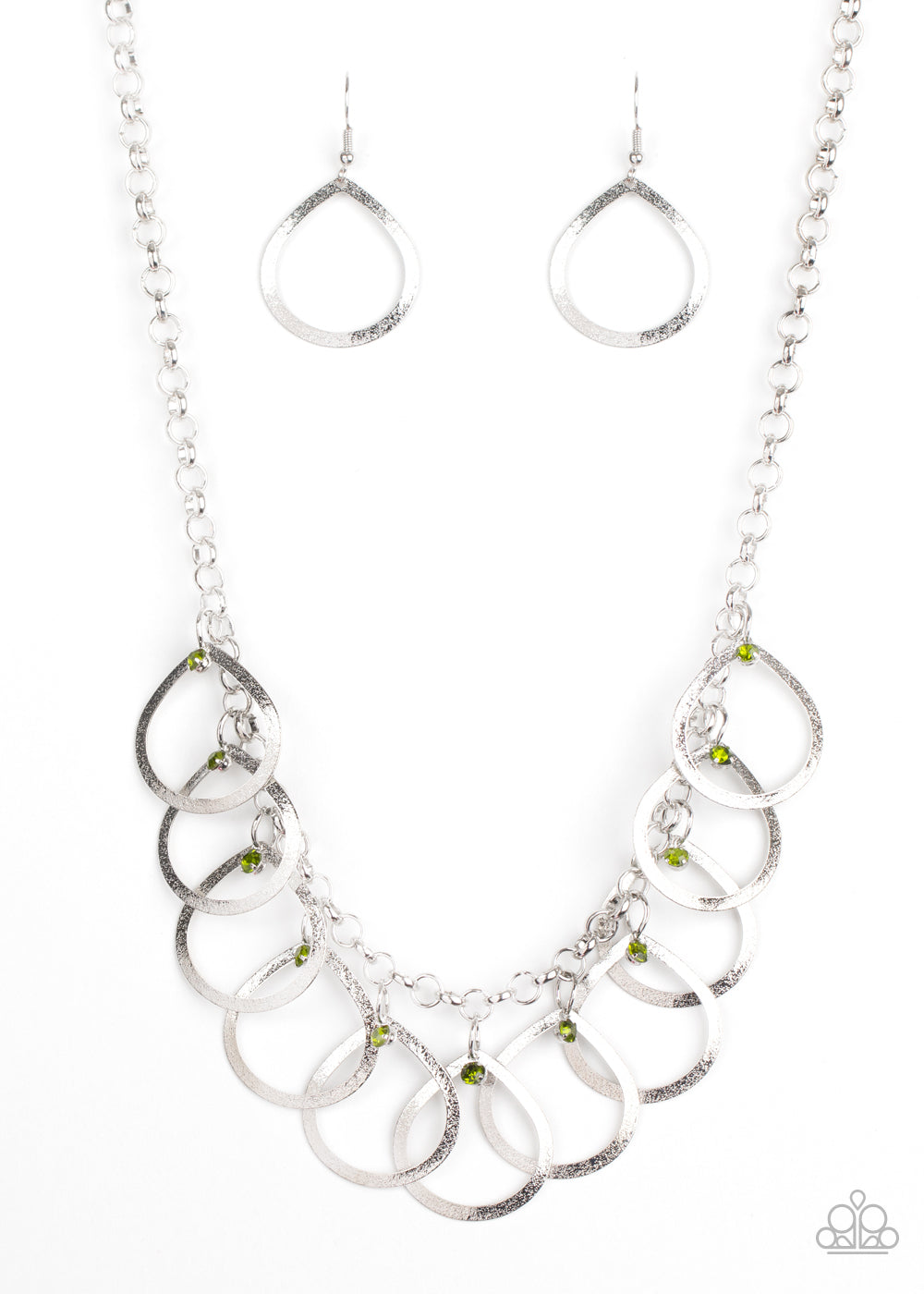 Drop By Drop - Green necklace 1567