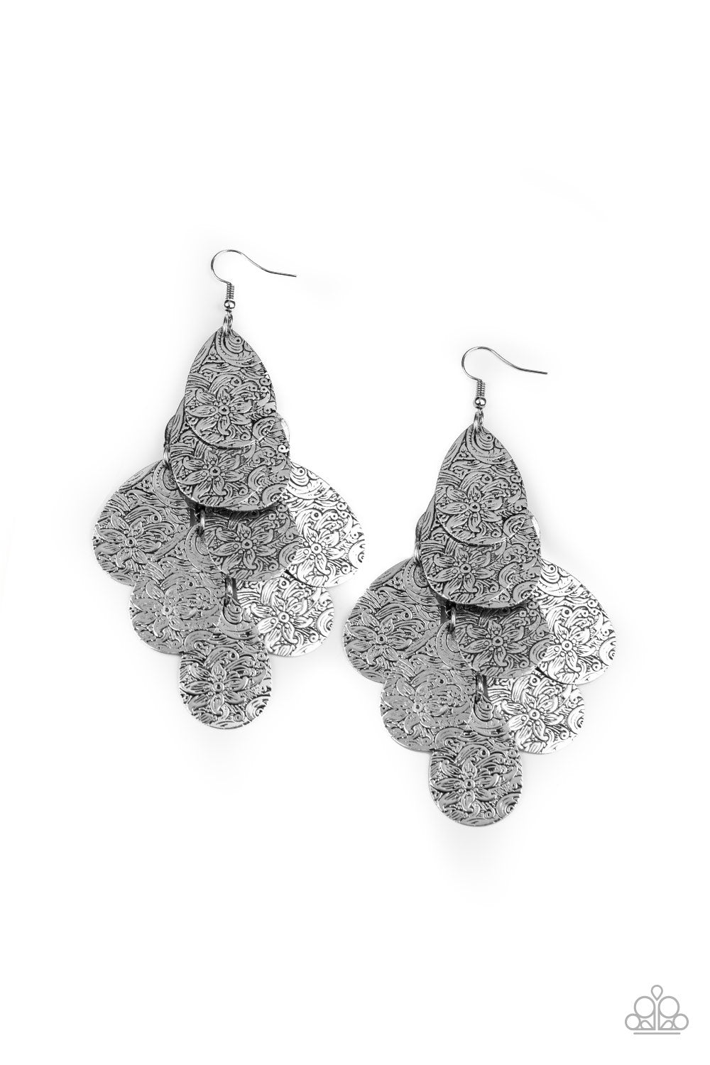 Hibiscus Harmony - Silver earring 999