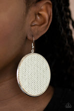 Load image into Gallery viewer, Wonderfully Woven - White earring 1582
