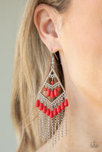 Load image into Gallery viewer, Trending Transcendence - red earring F028
