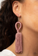 Load image into Gallery viewer, Tassels and Tiaras - Pink earring 1789
