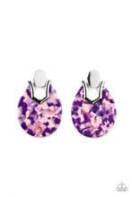 Load image into Gallery viewer, HAUTE Flash - Purple post earring 548
