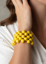 Load image into Gallery viewer, Tiki Tropicana - Yellow bracelet 2172
