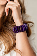 Load image into Gallery viewer, Tropical Tiki Bar - Purple bracelet 961

