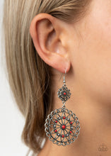 Load image into Gallery viewer, Beaded Brilliance - Red earring 864
