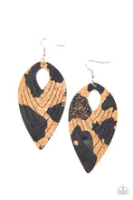 Load image into Gallery viewer, Cork Cabana - Black earring 1516
