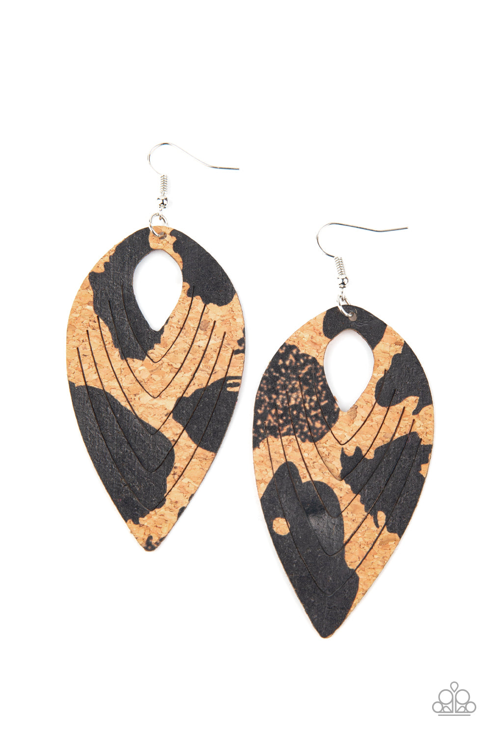 Cork Cabana - Black earring 1516