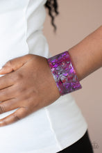 Load image into Gallery viewer, Cosmic Couture - Purple cuff bracelet C012
